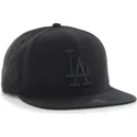 47-brand-flat-brim-black-logo-los-angeles-dodgers-mlb-sure-shot-black-snapback-cap