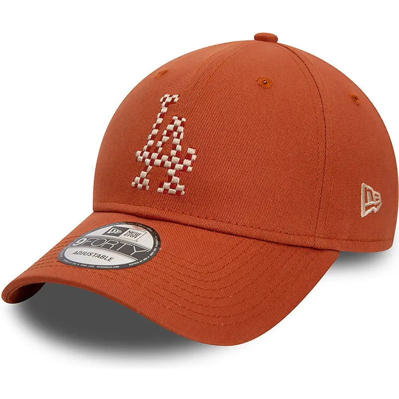 braune-verstellbare-curved-cap-9forty-seasonal-infill-der-los-angeles-dodgers-mlb-von-new-era