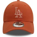 braune-verstellbare-curved-cap-9forty-seasonal-infill-der-los-angeles-dodgers-mlb-von-new-era