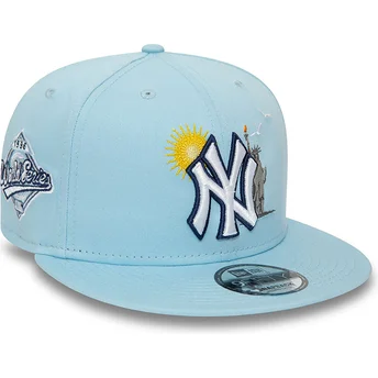 mutzen-flach-blau-snapback-claro-9fifty-summer-icon-der-new-york-yankees-mlb-von-new-era