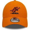 orangefarbene-verstellbare-curved-cap-9forty-hot-dog-character-von-new-era