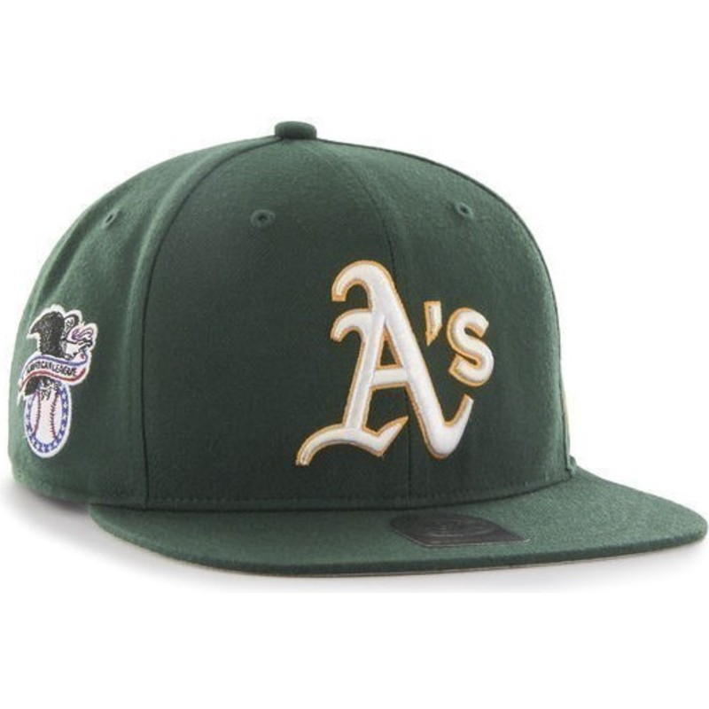 47-brand-flat-brim-oakland-athletics-mlb-sure-shot-green-snapback-cap