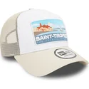mutzen-gebogen-beige-snapback-a-frame-summer-der-saint-tropez-ciudades-y-playas-von-new-era