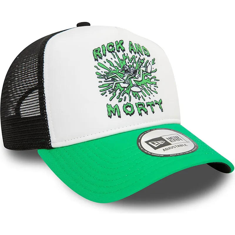 mutzen-gebogen-multicolor-snapback-a-frame-character-der-rick-y-morty-von-new-era