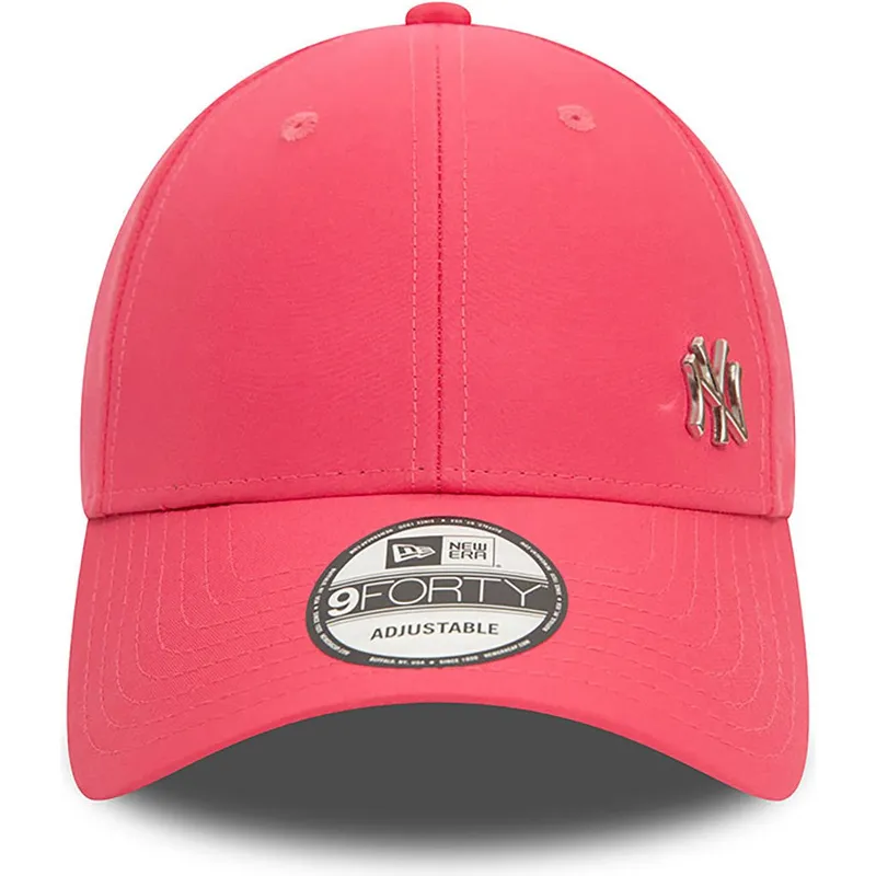 rosa-verstellbare-curved-cap-9forty-flawless-der-new-york-yankees-mlb-von-new-era