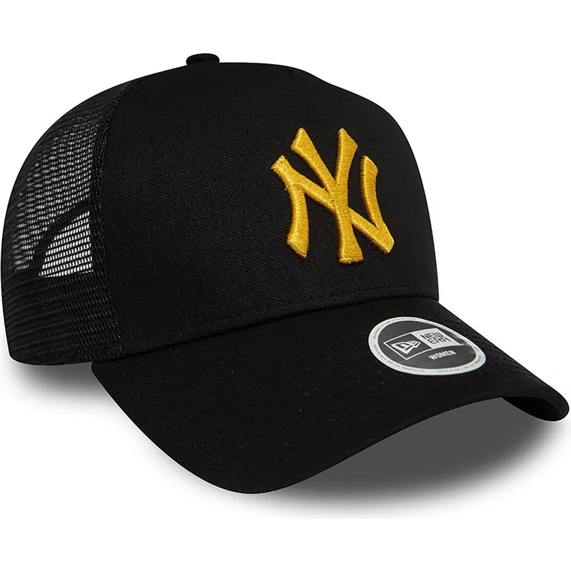 mutzen-gebogen-schwarz-snapback-a-frame-metallic-der-new-york-yankees-mlb-von-new-era