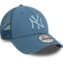 mutzen-gebogen-blau-snapback-9forty-home-field-der-new-york-yankees-mlb-von-new-era