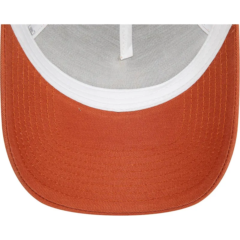braune-und-weisse-trucker-kappe-a-frame-seasonal-infill-der-los-angeles-dodgers-mlb-von-new-era