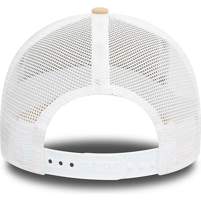 hellbraune-und-weisse-trucker-kappe-a-frame-seasonal-infill-der-los-angeles-dodgers-mlb-von-new-era hellbraune-und-weisse-trucker-kappe-a-frame-seasonal-infill-der-los-angeles-dodgers-mlb-von-new-era