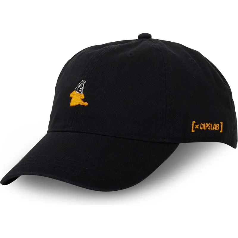 schwarze-verstellbare-curved-cap-daffy-duck-daf-looney-tunes-von-capslab