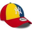 casquette-courbee-multicolore-ajustable-pour-enfant-9forty-block-new-york-yankees-mlb-new-era