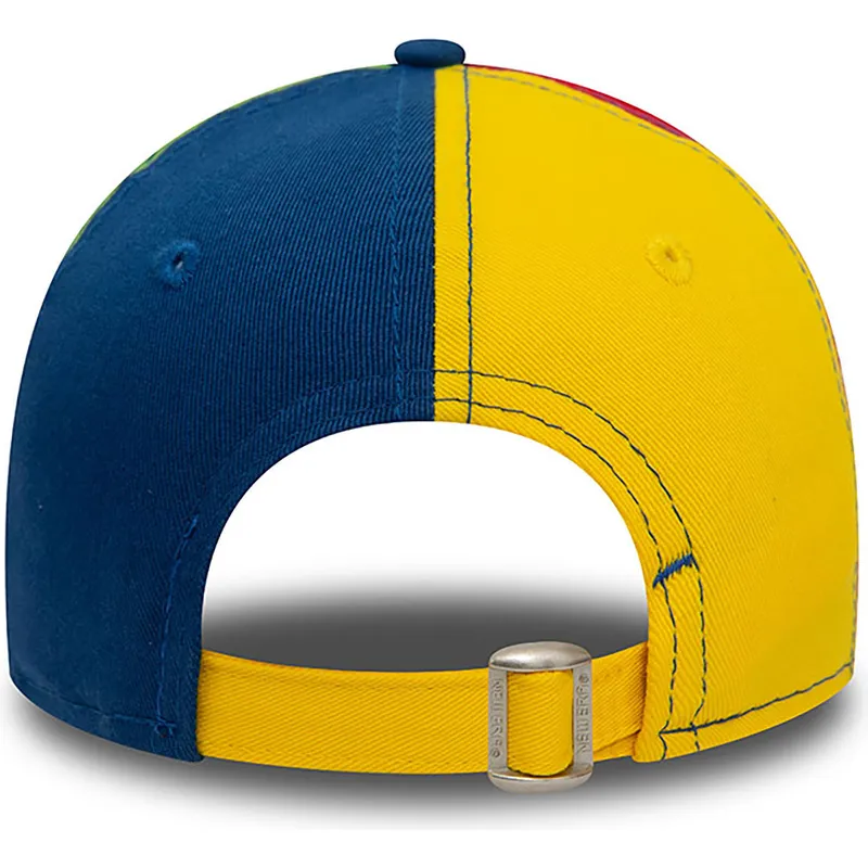 mehrfarbige-verstellbare-gebogene-kappe-fur-kinder-9forty-block-new-york-yankees-mlb-von-new-era