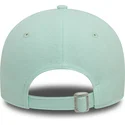 grune-gebogene-verstellbare-damenkappe-9forty-linen-der-los-angeles-dodgers-mlb-von-new-era