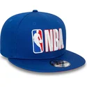 casquette-plate-bleue-snapback-9fifty-logo-nba-new-era