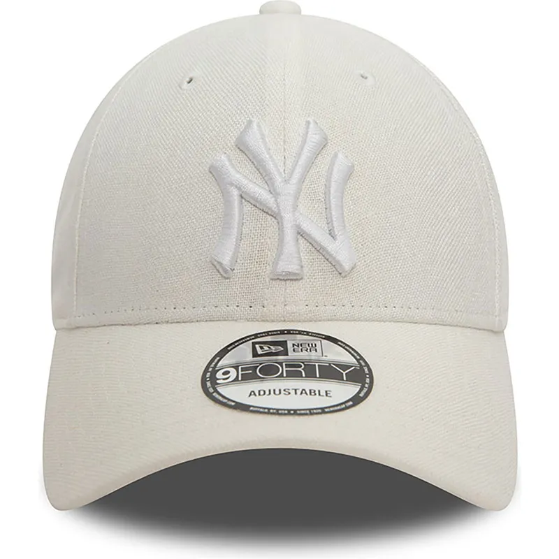 mutzen-gebogen-weiss-verstellbares-band-9forty-linen-der-new-york-yankees-mlb-von-new-era