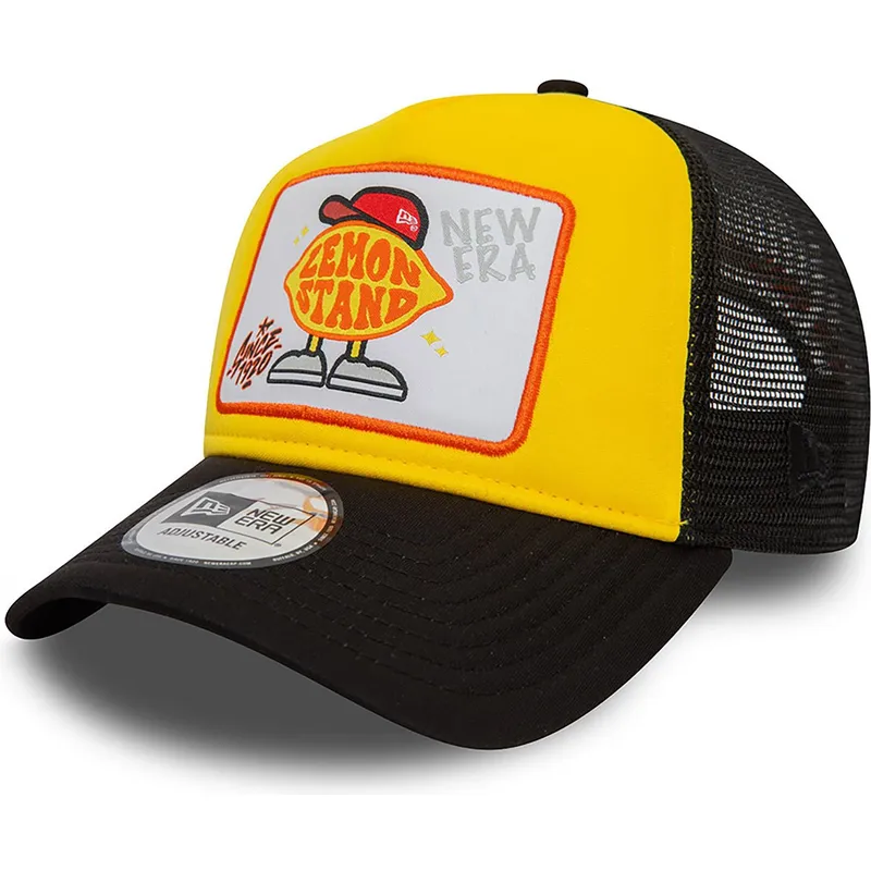 mutzen-gebogen-gelb-snapback-a-frame-von-new-era