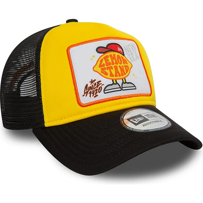 mutzen-gebogen-gelb-snapback-a-frame-von-new-era
