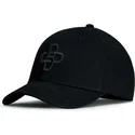 schwarze-verstellbare-curved-cap-mit-schwarzem-logo-baseball-peach-von-oblack