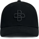 schwarze-verstellbare-curved-cap-mit-schwarzem-logo-baseball-peach-von-oblack