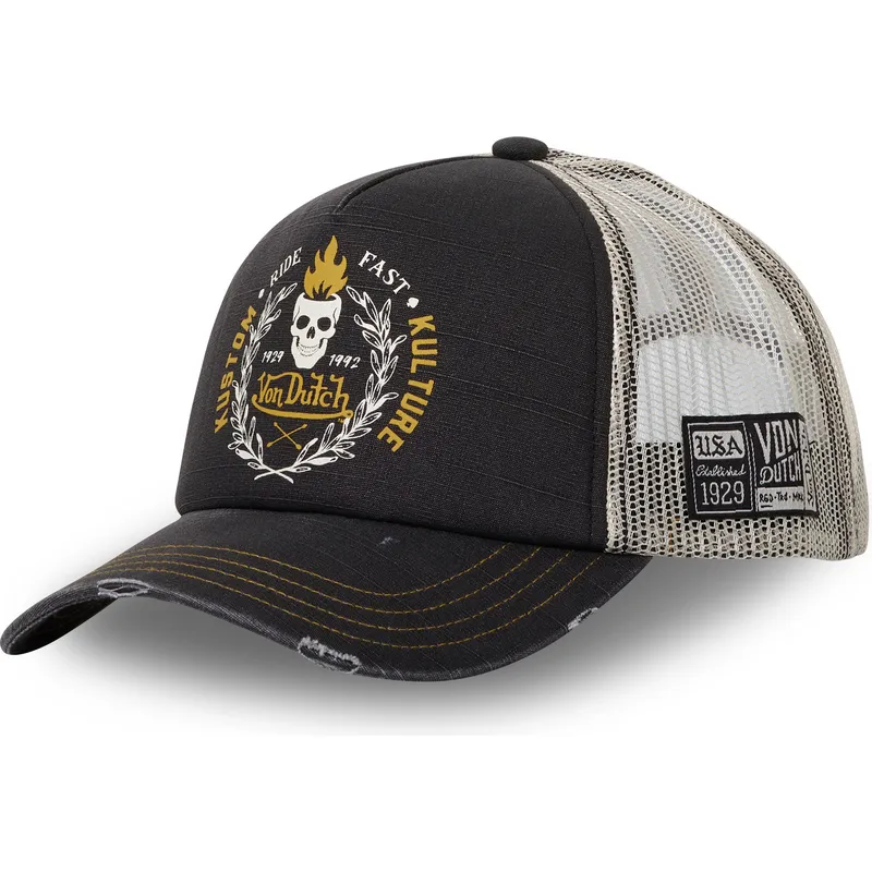 schwarze-und-graue-trucker-kappe-crew13-von-von-dutch schwarze-und-graue-trucker-kappe-crew13-von-von-dutch