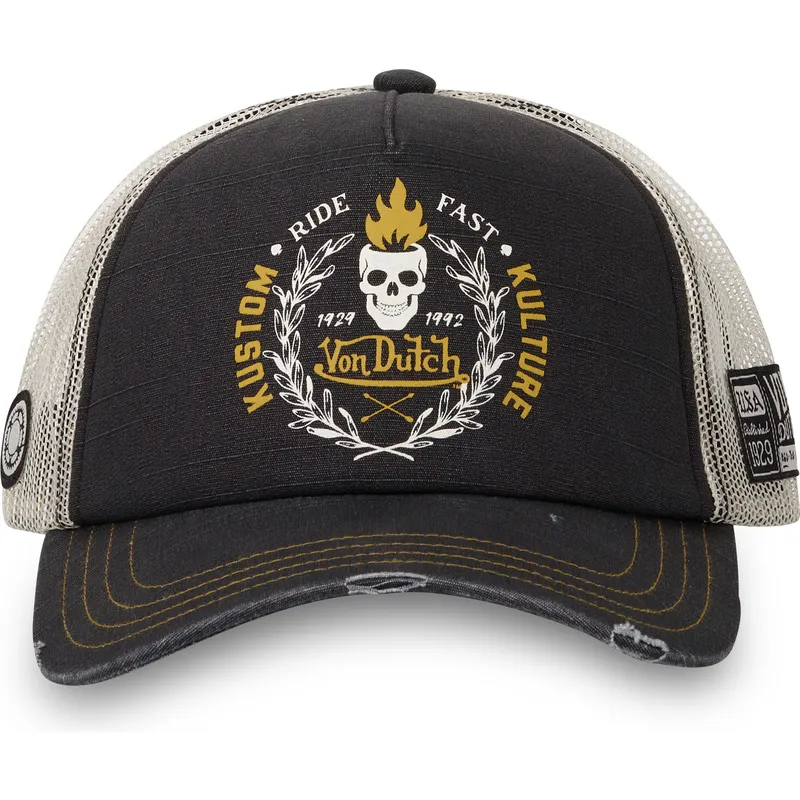 schwarze-und-graue-trucker-kappe-crew13-von-von-dutch schwarze-und-graue-trucker-kappe-crew13-von-von-dutch