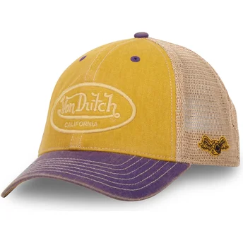 Casquette trucker jaune et violette MAC4 Von Dutch