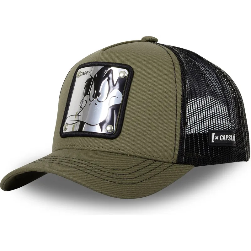grune-trucker-kappe-daffy-duck-daf6-looney-tunes-von-capslab