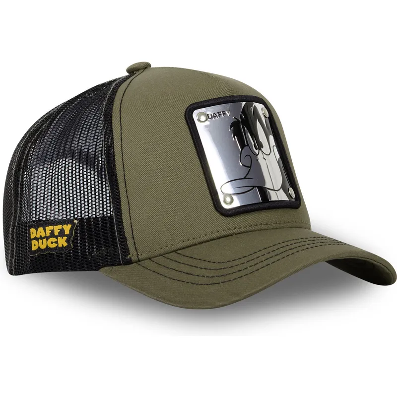grune-trucker-kappe-daffy-duck-daf6-looney-tunes-von-capslab