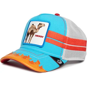 Mützen gebogen blau snapback Smokin' Somebody Stop Me Supercharged The Farm Goorin Bros.