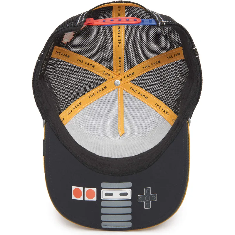trucker-cap-violett-schwarz-und-braun-drache-boss-hammer-and-spike-insert-coin-vol2-the-farm-von-goorin-bros