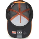 trucker-cap-blau-schwarz-und-entengrun-hunted-get-the-zapper-insert-coin-vol2-the-farm-von-goorin-bros