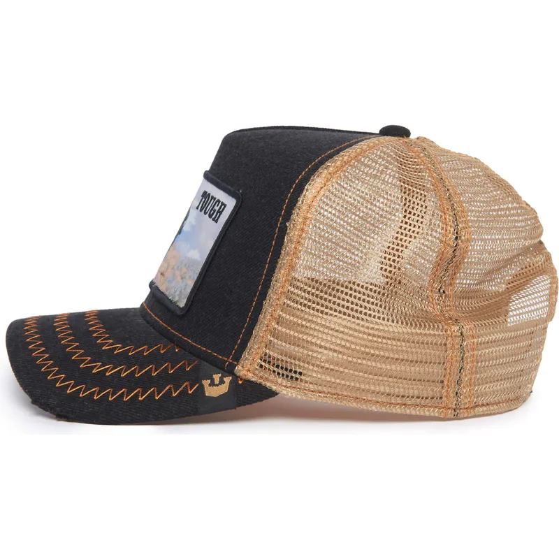 trucker-cap-schwarz-und-beige-buffel-tough-model-no-70u9h-rodeo-the-farm-von-goorin-bros