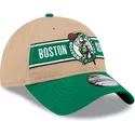 casquette-courbee-marron-et-verte-ajustable-9twenty-draft-2024-boston-celtics-nba-new-era