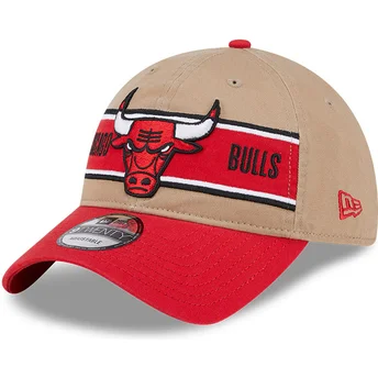 Mützen gebogen braun verstellbares band 9TWENTY Draft 2024 der Chicago Bulls NBA von New Era