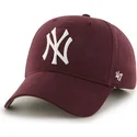 mutzen-gebogen-rot-verstellbares-band-granate-der-new-york-yankees-mlb-von-47-brand