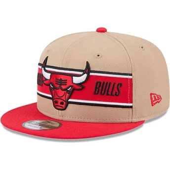 Mützen flach braun snapback 9FIFTY Draft 2024 der Chicago Bulls NBA von New Era