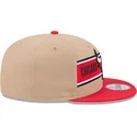 braune-und-rote-flache-snapback-kappe-9fifty-draft-2024-von-chicago-bulls-nba-von-new-era