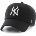 mutzen-gebogen-schwarz-verstellbares-band-cinta-de-piel-der-new-york-yankees-mlb-von-47-brand