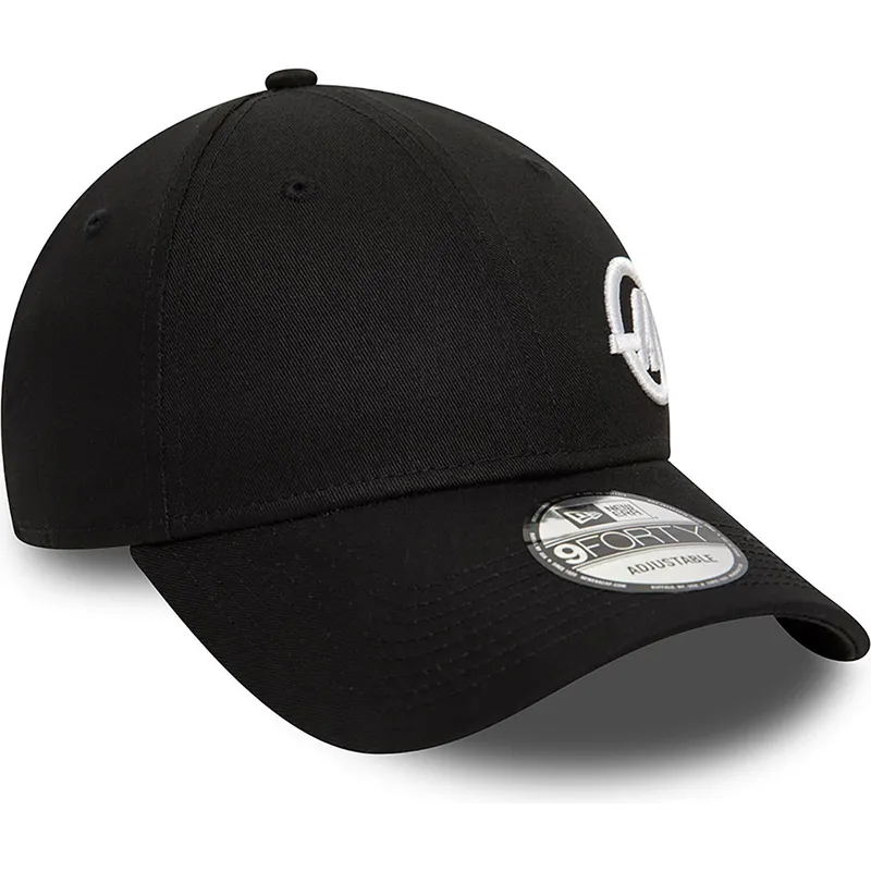 schwarze-gebogene-snapback-kappe-9forty-von-haas-f1-team-formula-1-von-new-era schwarze-gebogene-snapback-kappe-9forty-von-haas-f1-team-formula-1-von-new-era