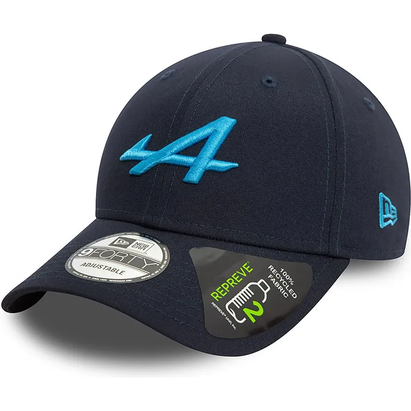 mutzen-gebogen-marineblau-snapback-9forty-essential-repreve-der-alpine-f1-team-formula-1-von-new-era