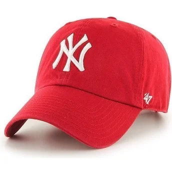 Mützen gebogen rot verstellbares band der New York Yankees MLB von 47 Brand