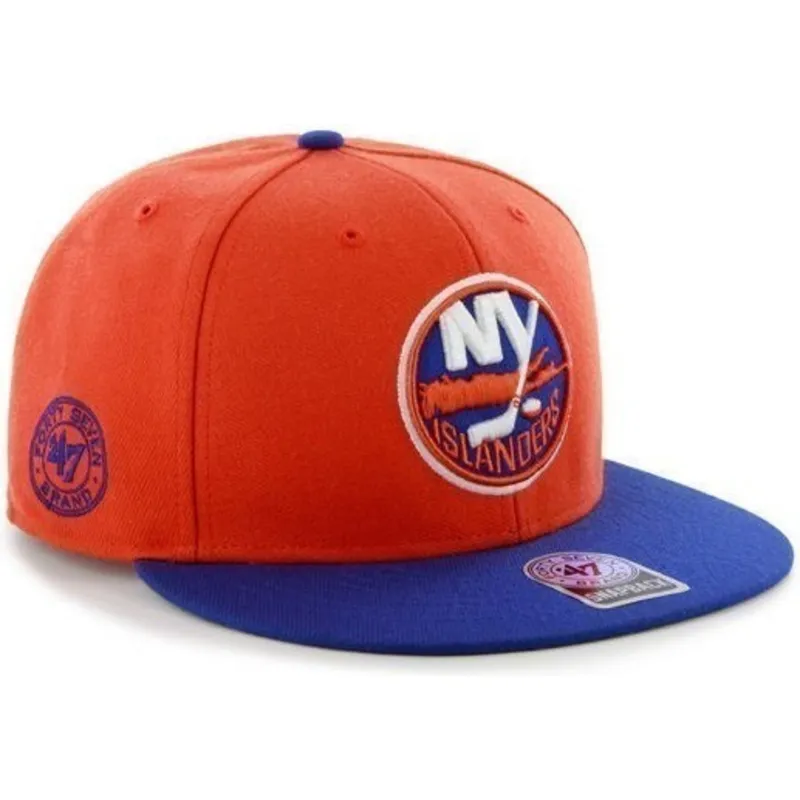 mutzen-flach-orange-snapback-der-new-york-islanders-nhl-von-47-brand mutzen-flach-orange-snapback-der-new-york-islanders-nhl-von-47-brand