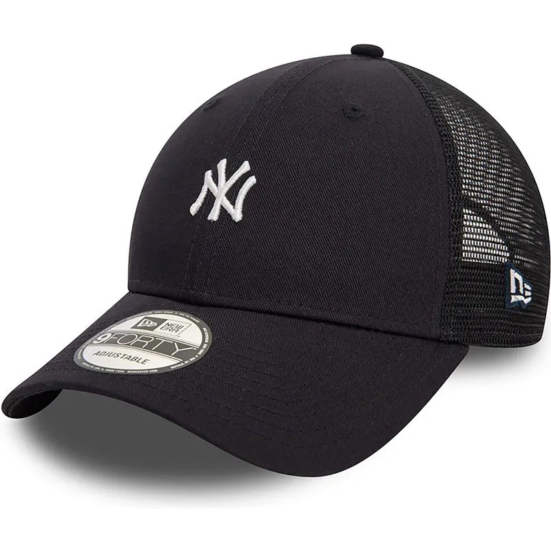 schwarze-verstellbare-9forty-mini-homefield-trucker-cap-der-new-york-yankees-mlb-von-new-era