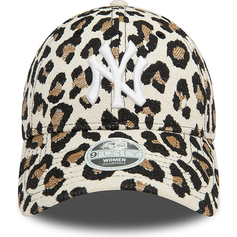 mutzen-gebogen-leopard-verstellbares-band-9forty-der-new-york-yankees-mlb-von-new-era