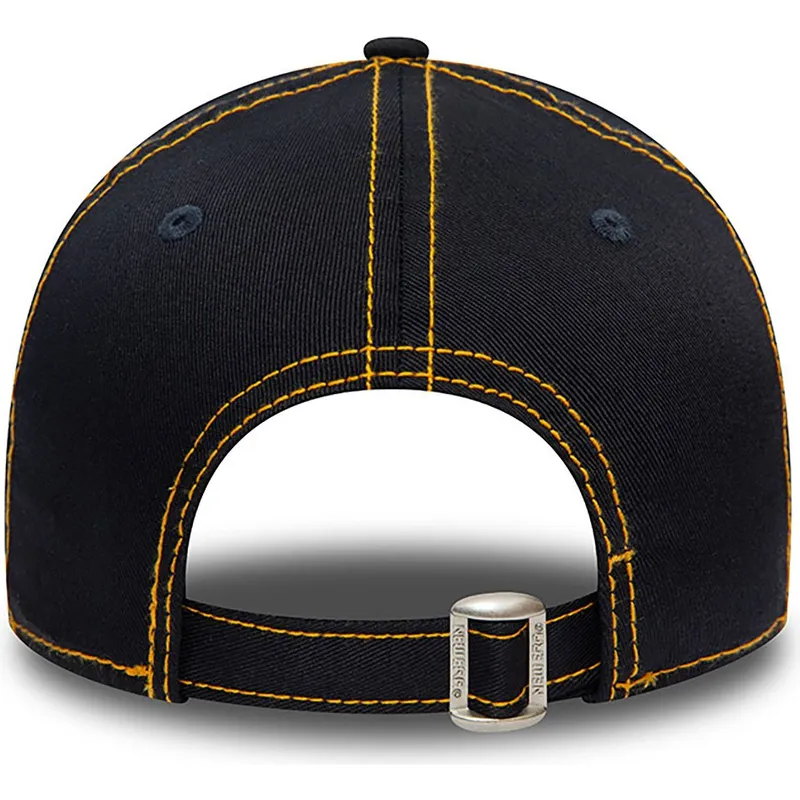 marineblaue-gebogene-verstellbare-kappe-mit-orangefarbenem-logo-fur-kinder-9forty-stitch-der-new-york-yankees-mlb-von-new-era marineblaue-gebogene-verstellbare-kappe-mit-orangefarbenem-logo-fur-kinder-9forty-stitch-der-new-york-yankees-mlb-von-new-era