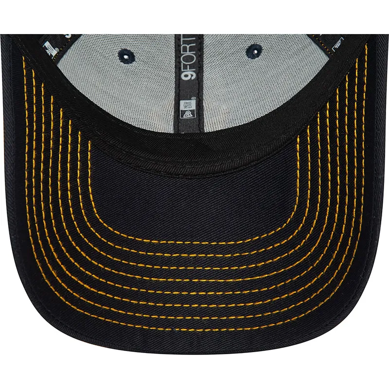 marineblaue-gebogene-verstellbare-kappe-mit-orangefarbenem-logo-fur-kinder-9forty-stitch-der-new-york-yankees-mlb-von-new-era marineblaue-gebogene-verstellbare-kappe-mit-orangefarbenem-logo-fur-kinder-9forty-stitch-der-new-york-yankees-mlb-von-new-era