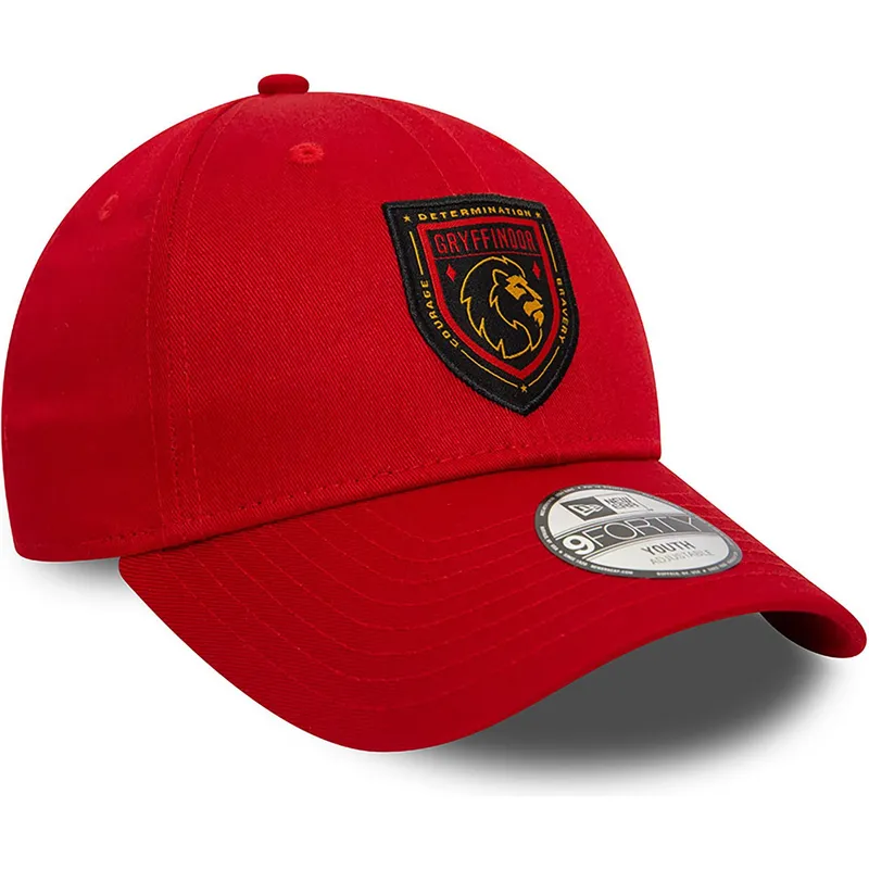 rote-gebogene-snapback-kappe-fur-kinder-von-gryffindor-harry-potter-von-new-era
