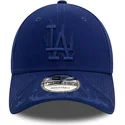 casquette-courbee-bleue-ajustable-avec-logo-bleu-9forty-flame-los-angeles-dodgers-mlb-new-era