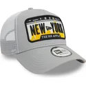 casquette-trucker-grise-a-frame-license-plate-new-york-villes-et-plages-new-era