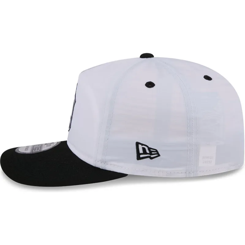 gebogene-weisse-und-schwarze-snapback-kappe-golfer-chrome-logo-von-new-york-yankees-mlb-von-new-era gebogene-weisse-und-schwarze-snapback-kappe-golfer-chrome-logo-von-new-york-yankees-mlb-von-new-era